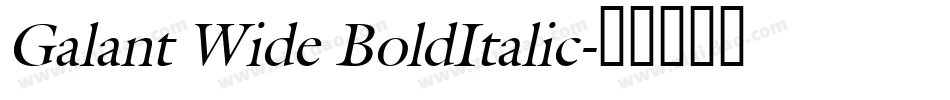 Galant Wide BoldItalic字体转换